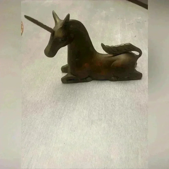 Vintage Solid Brass Unicorn Figurine - Picture 1 of 5